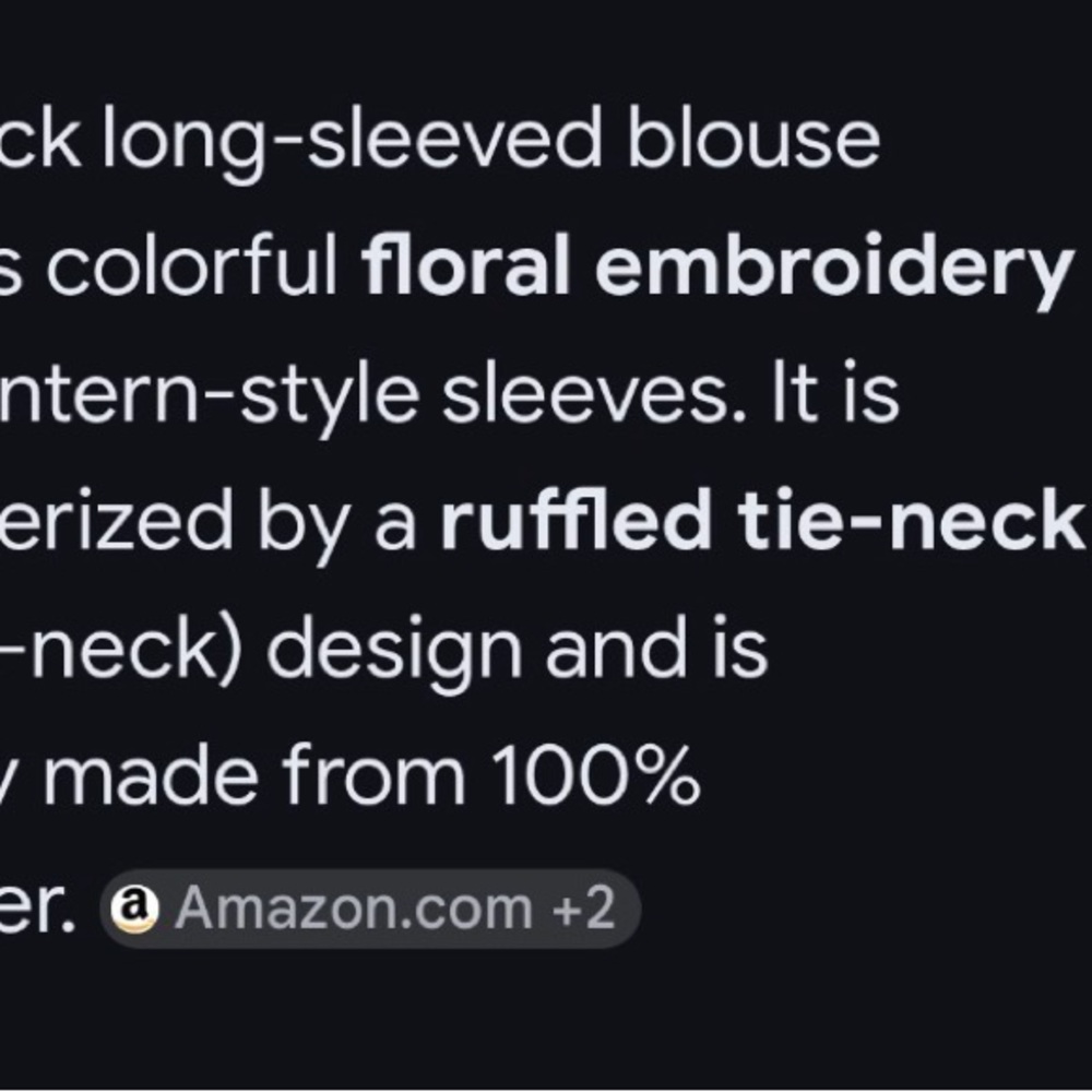 SHEIN Black Sheer Flowy Blouse with Colorful Lantern Embroidered Floral Sleeves - Picture 11 of 17
